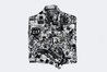 Punk Rock 101 Shirt in B+W slim fit cotton collage shirt black and white. Not For Sale NY